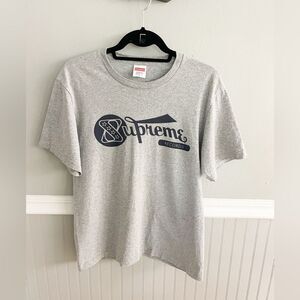 Supreme Men's Grey Navy Blue Records T-Shirt Size Small